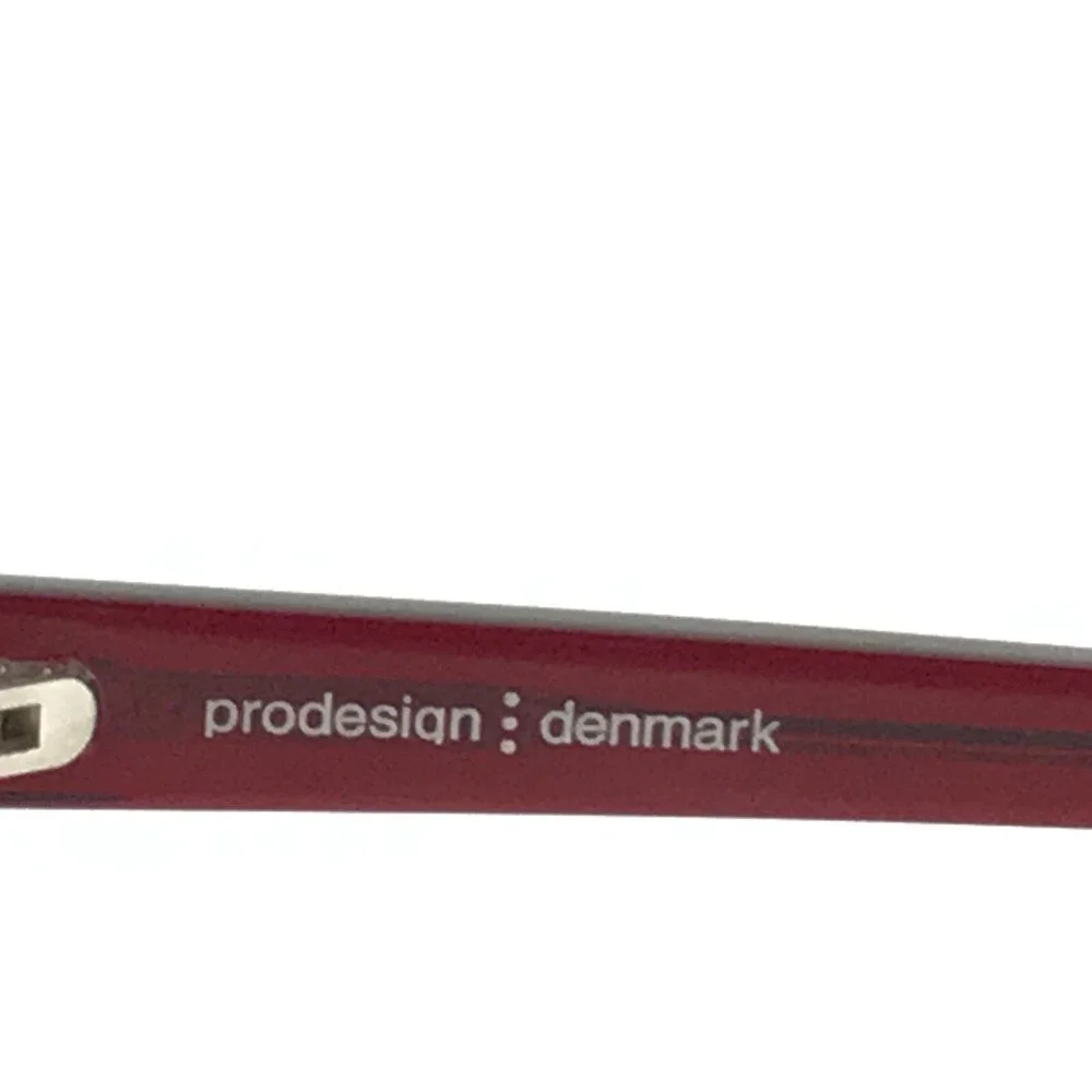 Prodesign Denmark Eyeglasses Frames 1744 c.3834 Brown Red Horn Cat Eye 52-16-140